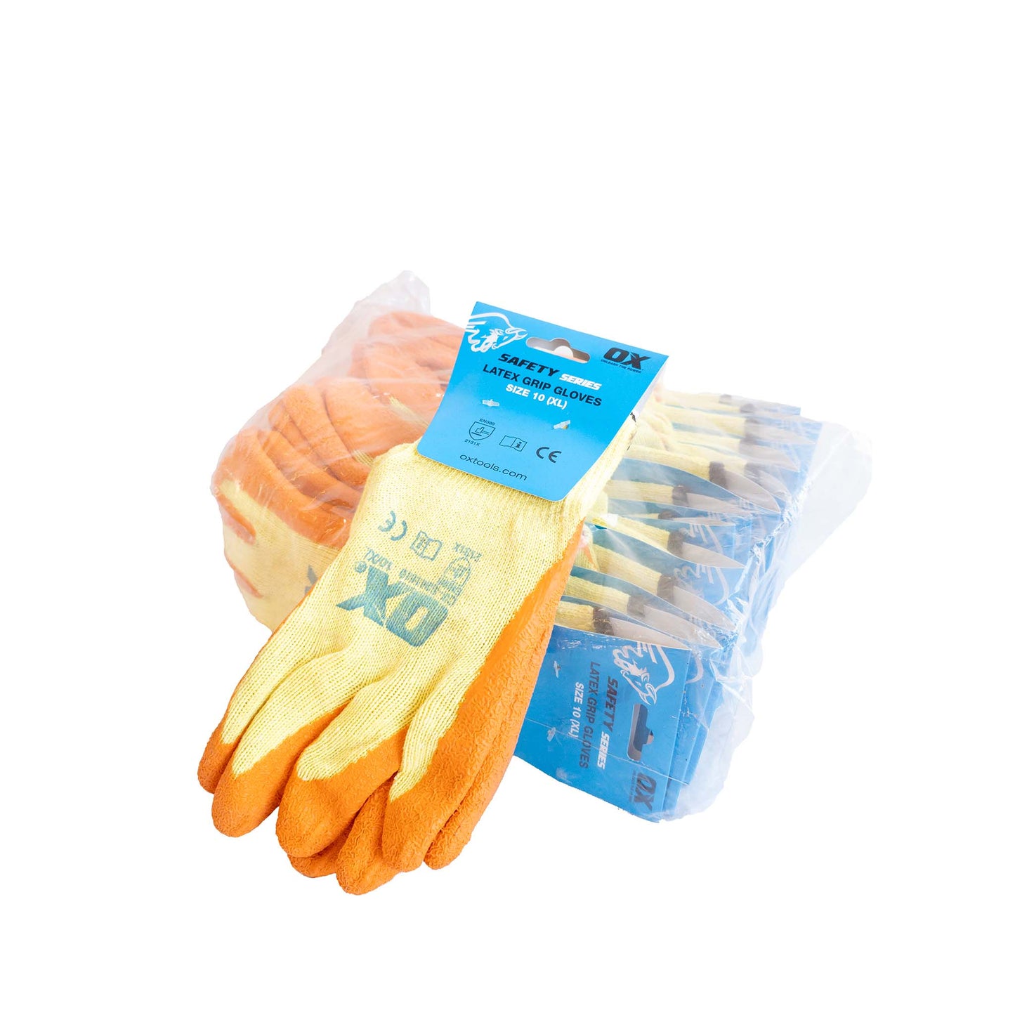 OX SAFETY SERIES Latex Grip Work Gloves - size 10 (XL)
