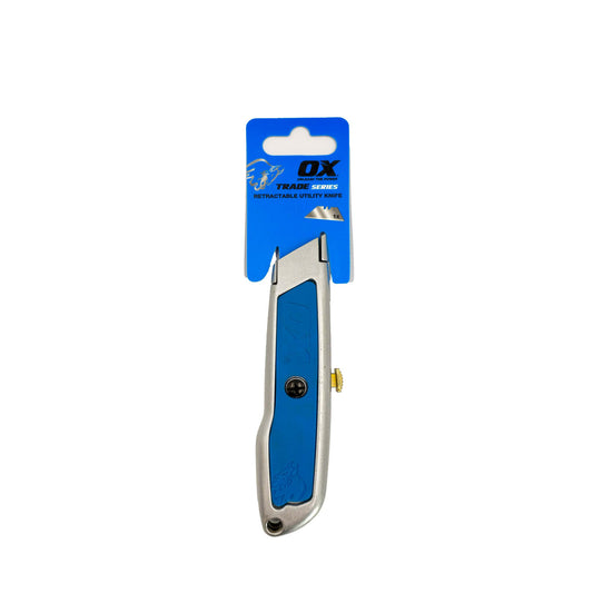 OX Trade Retractable Stanley Knife/10 Pack Stanley Blades Refill